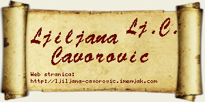 Ljiljana Čavorović vizit kartica